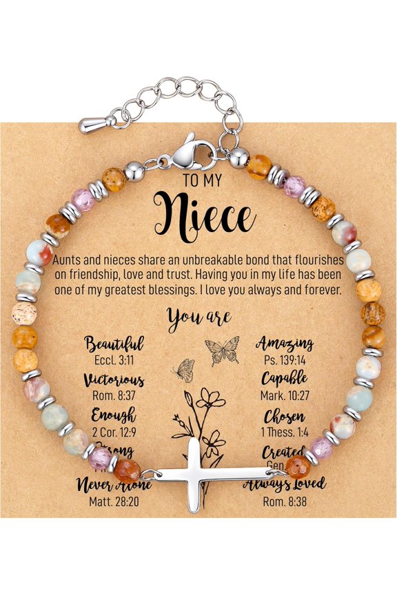 Exquisite Cross Bracelet for Women Birthday Gift for Her Ages 13 to 60 Christian Gift for Women, Sisters, Friends, Moms, Daughters Valentine's Day, Easter, Christmas Gift