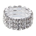 thumbnail image 1 of Exquisite Crystal Inlaid Rings Elastic Stretch Finger Ring Romantic Knuckle Ring, 1 of 12