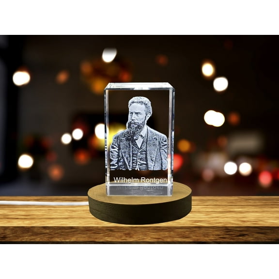 Exquisite Crystal Tribute to X-Ray Pioneer Wilhelm Röntgen