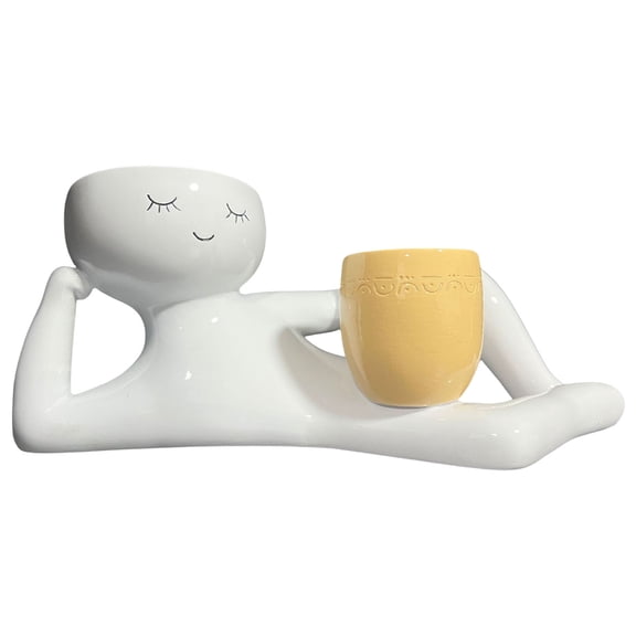 Exquisite Desktop Lazy Guy Ornament Sculpture Household Supply Children Toy Decorations Flower Pots Windowsill