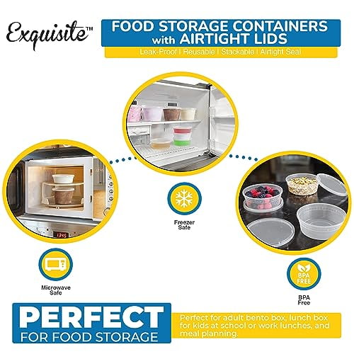 Exquisite Disposable 8 oz Rectangular Plastic Deli Containers - 240 ...