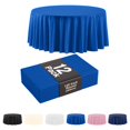 thumbnail image 1 of Exquisite Disposable Dark Blue Plastic Tablecloth - 120-Inch Round for Parties, 1 of 6