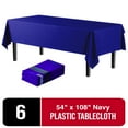 Exquisite Disposable Navy Blue Plastic Tablecloth Cover Heavy Duty Plastic Rectangle Tablecloth