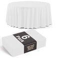 thumbnail image 1 of Exquisite Disposable White Plastic 120-Inch Round Tablecloth for Parties, 1 of 7