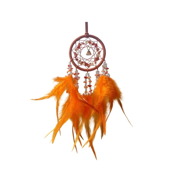 Exquisite Dreamcatcher Car Pendant with Crystal Stones and Colorful Feathers for Elegant Home and Car Interior Decoration