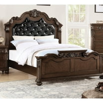 Exquisite Eastern King Size Bed With Headboard And Wood Bedframe Magnificent Antique Cherry Particle Board Frame