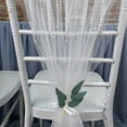 Exquisite Elegant White Pearl Tulle Chair Sashes - Perfect for Weddings ...