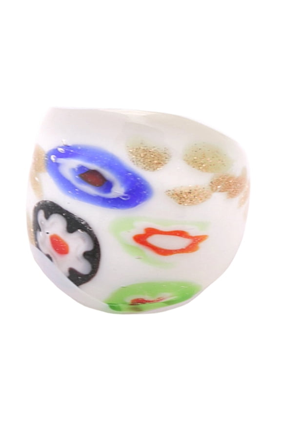 Exquisite Ethnic Inspired Muranos Glass Rings Finger Rings Stylish Women's Fashion Jewelry Elegant Party Accessory