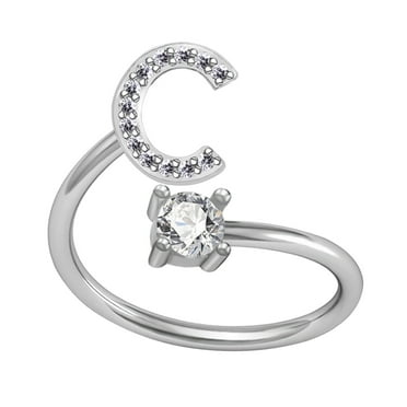 Exquisite Fashion 26 English Alphabet Style Ring Letter Fashion Copper Ring