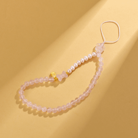 Exquisite Fashion Crystal Pearl Irregular Beaded Mobile Phone Charm Key Chain Bag Chain Car Pendant