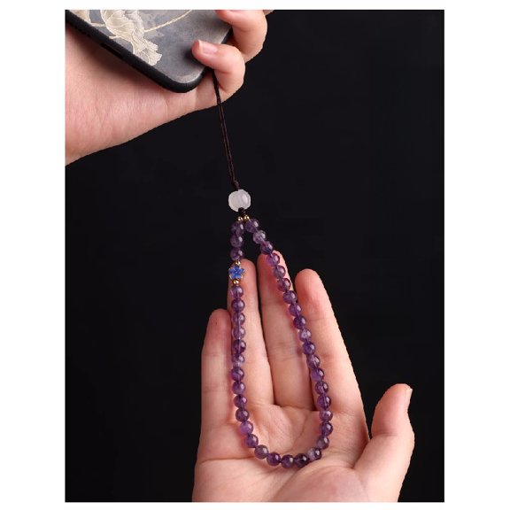 Exquisite Fashion Crystal String Beads Mobile Phone Charm Key Chain Bag Chain