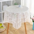 thumbnail image 1 of Exquisite Floral Lace Square Tablecloth Sheer Lightweight Decorative Cover Ideal For Dining Room Kitchen Party And Holiday Tabletop Decoration, 1 of 6