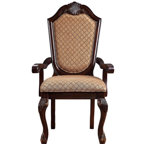 Exquisite Floral Motifs - Enhance Your Dining Experience with These Unique Arm Chairs