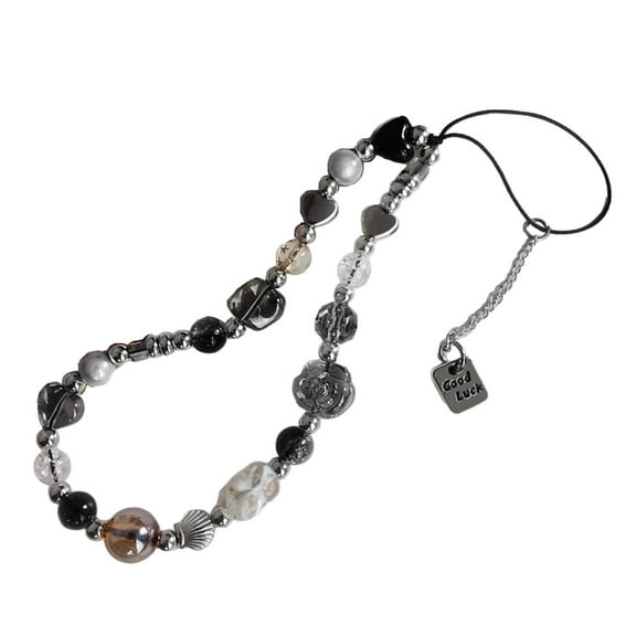 Exquisite Flower Beaded Phone Hangings Pendant Portable Anti-Lost Lanyard Charm Unique Strap Accessory for Cell Phones