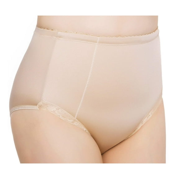 Exquisite Form 51070261A Control Top Slimming Body Shaper Panties, Medium Control, Lace, 2-Pack