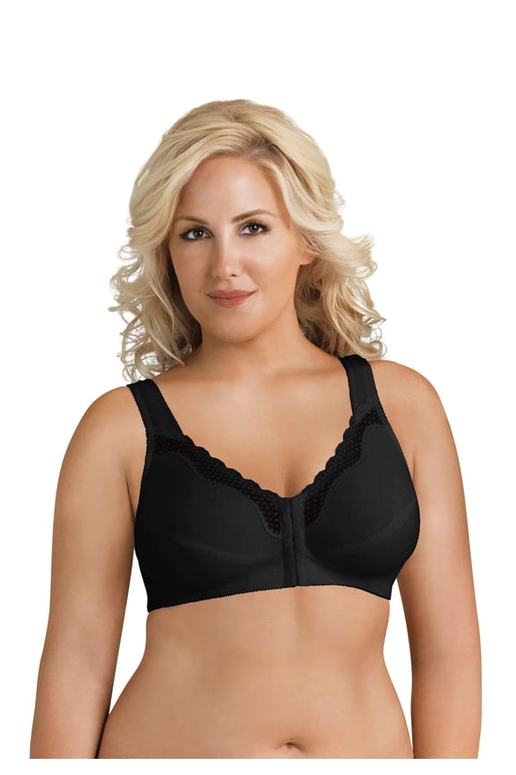 5100531 Fully® Wireless Cotton Back & Posture Support Bra with Front Closure & Lace