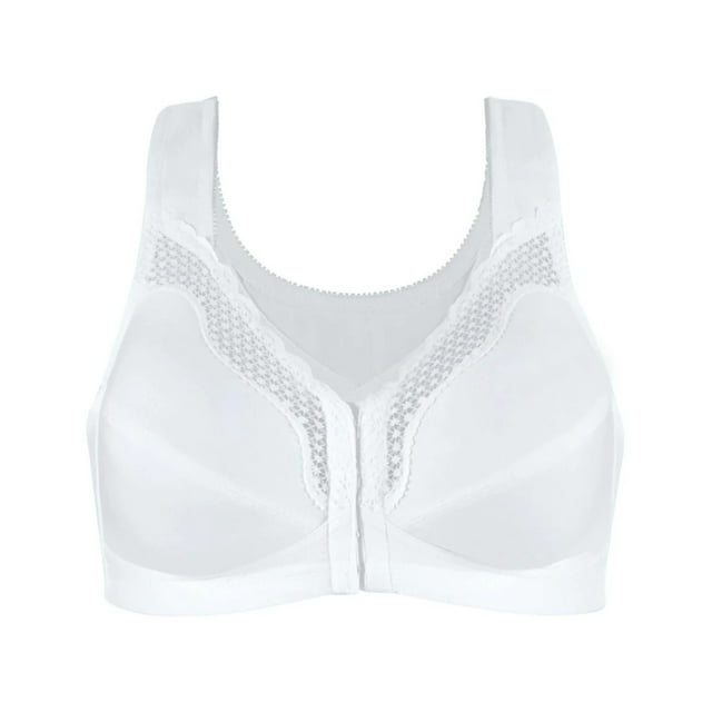 Exquisite Form FULLY® Front Close Wirefree Cotton Posture Bra with Lace