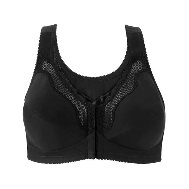 Exquisite Form FULLY® Front Close Wirefree Cotton Posture Bra with Lace