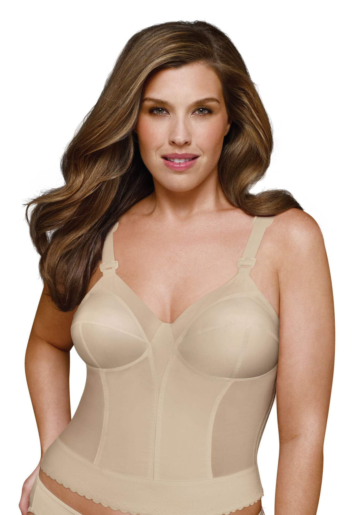 Exquisite Form 5107532 Fully® Slimming Wireless Back  Posture Support Longline Bra with Back Closure