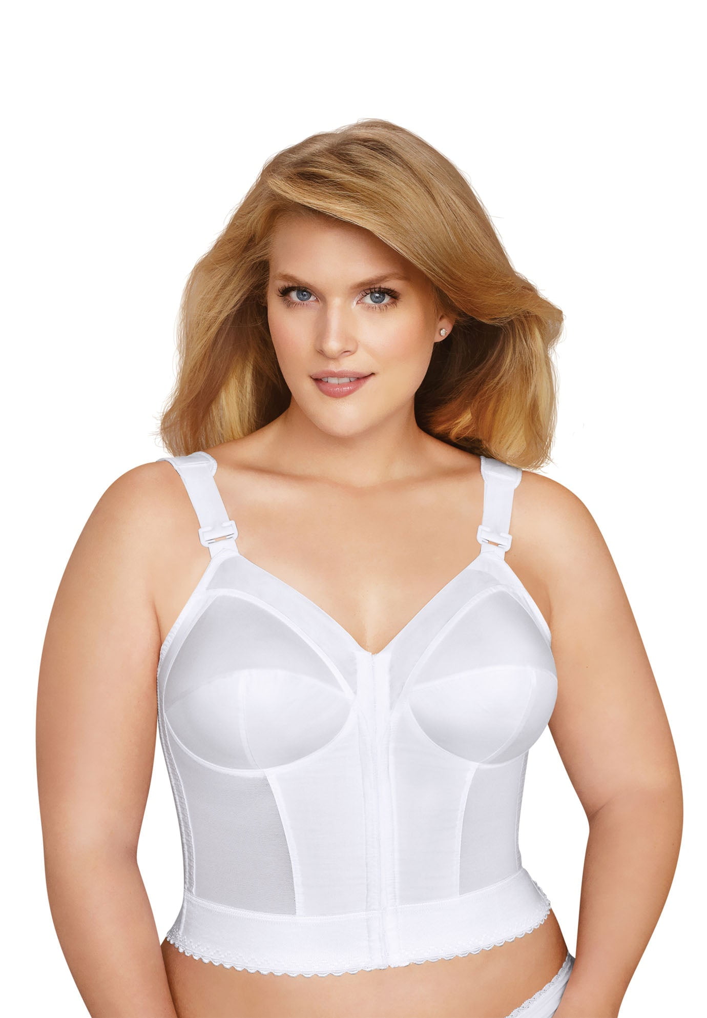 Exquisite Form 5107530 Fully® Slimming Wireless Back & Posture Support Longline Bra with Front Closure