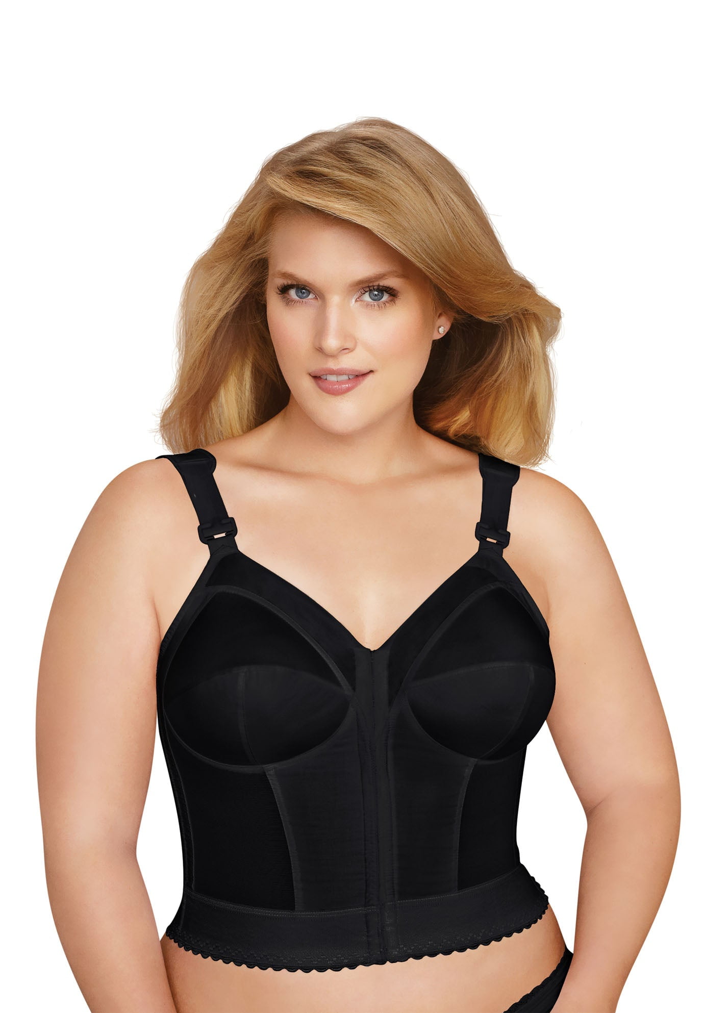 Exquisite Form 5107530 Fully® Slimming Wireless Back & Posture Support Longline Bra with Front Closure