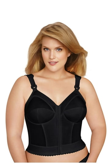 Exquisite Form, Reggiseno Lungo Da Donna Modellante Con Chiusura Anteriore Con Pizzo Nero Black 109052325