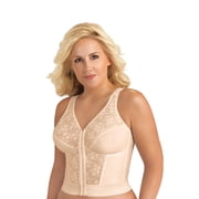 Exquisite Form 5107565 Fully  Slimming Wireless Back Posture Support Longline Bra with Front Closure Lace