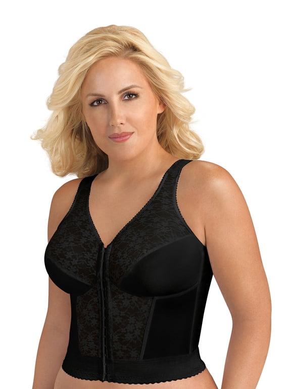 5107565 Fully® Slimming Wireless Back & Posture Support Longline Bra with Front Closure & Lace