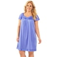 thumbnail image 1 of Exquisite Form Nylon Tricot Flutter Sleeve Short Knee Length Nightgown 30109, 1 of 5
