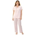 thumbnail image 1 of Exquisite Form Nylon Tricot Short Sleeve Matching Pajama Set 90107, 1 of 5