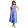 thumbnail image 1 of Exquisite Form 70107 Nylon Tricot Sleeveless Long Nightgown with Floral Lace, 1 of 7