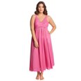 thumbnail image 1 of Exquisite Form 70107 Nylon Tricot Sleeveless Long Nightgown with Floral Lace, 1 of 7