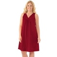 thumbnail image 1 of Exquisite Form Nylon Tricot Sleeveless Short Knee Length Nightgown 30107, 1 of 6