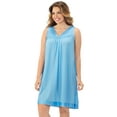 thumbnail image 1 of Exquisite Form Nylon Tricot Sleeveless Short Knee Length Nightgown 30107, 1 of 6