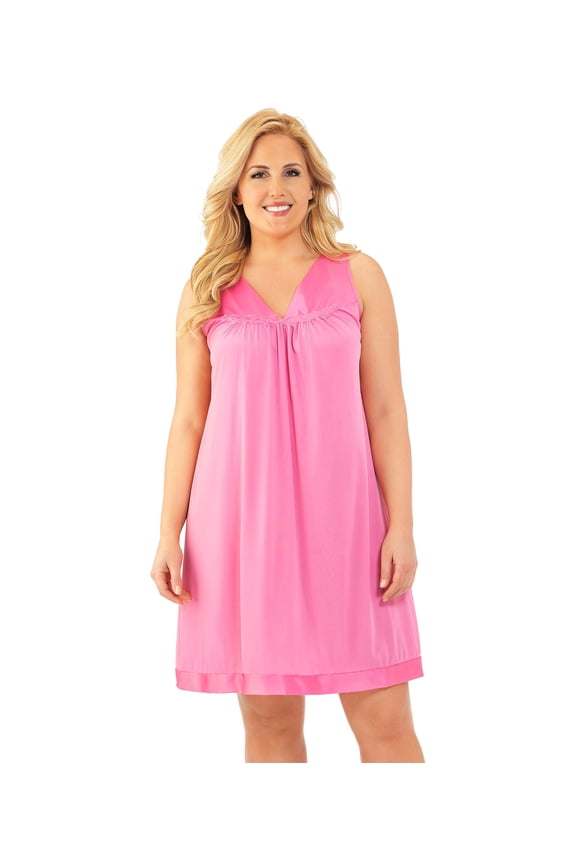 Nylon Tricot Sleeveless Short Knee Length Nightgown 30107