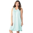 thumbnail image 1 of Exquisite Form Nylon Tricot Sleeveless Short Knee Length Nightgown 30107, 1 of 6