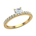 thumbnail image 1 of Exquisite French Pave Set Round Brilliant Diamond Ring 14K Gold 0.75 CT TW, 1 of 5
