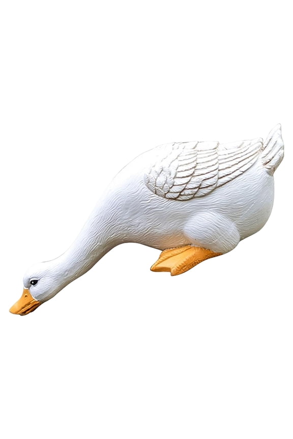 Exquisite Garden Statues Duck Animal Figurines Craft Carving Resin Hand Large