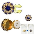 thumbnail image 1 of Exquisite Gift-Rhinestone Button Covers,Detachable Shirt Button Clips,Buttons Jewelry, Crystal Buttons For Clothing,Button Snaps With Pliers Press For Dress Suit Tux Shirt Accessories-Blue, 1 of 6