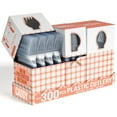 thumbnail image 1 of Exquisite Gingham Utensil Caddy with Clear Plastic Forks, Spoons & Knives (3 x 100 Count), 1 of 7