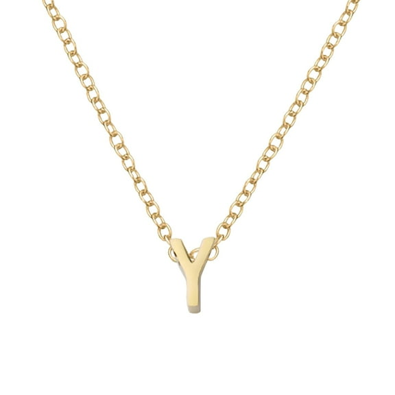 Exquisite Gold Initial Necklaces for Women Stainless Steel Choker A Z 26 Alphabet Initial Gold Pendant Necklace Jewelry Gifts