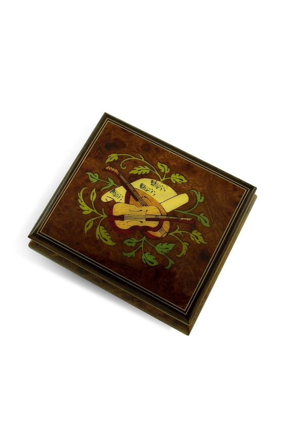 Exquisite Handcrafted Musical Instrument with Sheet Music Wood Inlay Music Box - Unforgettable