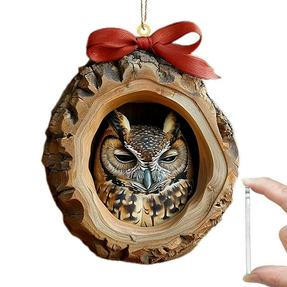 Exquisite Handcrafted Owl Ornament, Christmas Tree Decoration, 8cm