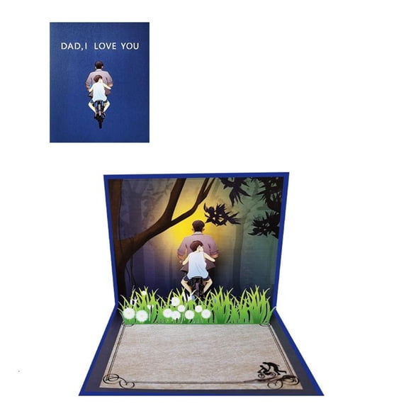 Exquisite Handmade Surprising Gift for 3D for Pop Up Birthday Card DIY Fathers Day Present Greeting Card with Envelo