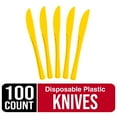 thumbnail image 1 of Exquisite Heavy Weight Disposable Plastic Yellow Knives - 100 Count, 1 of 9