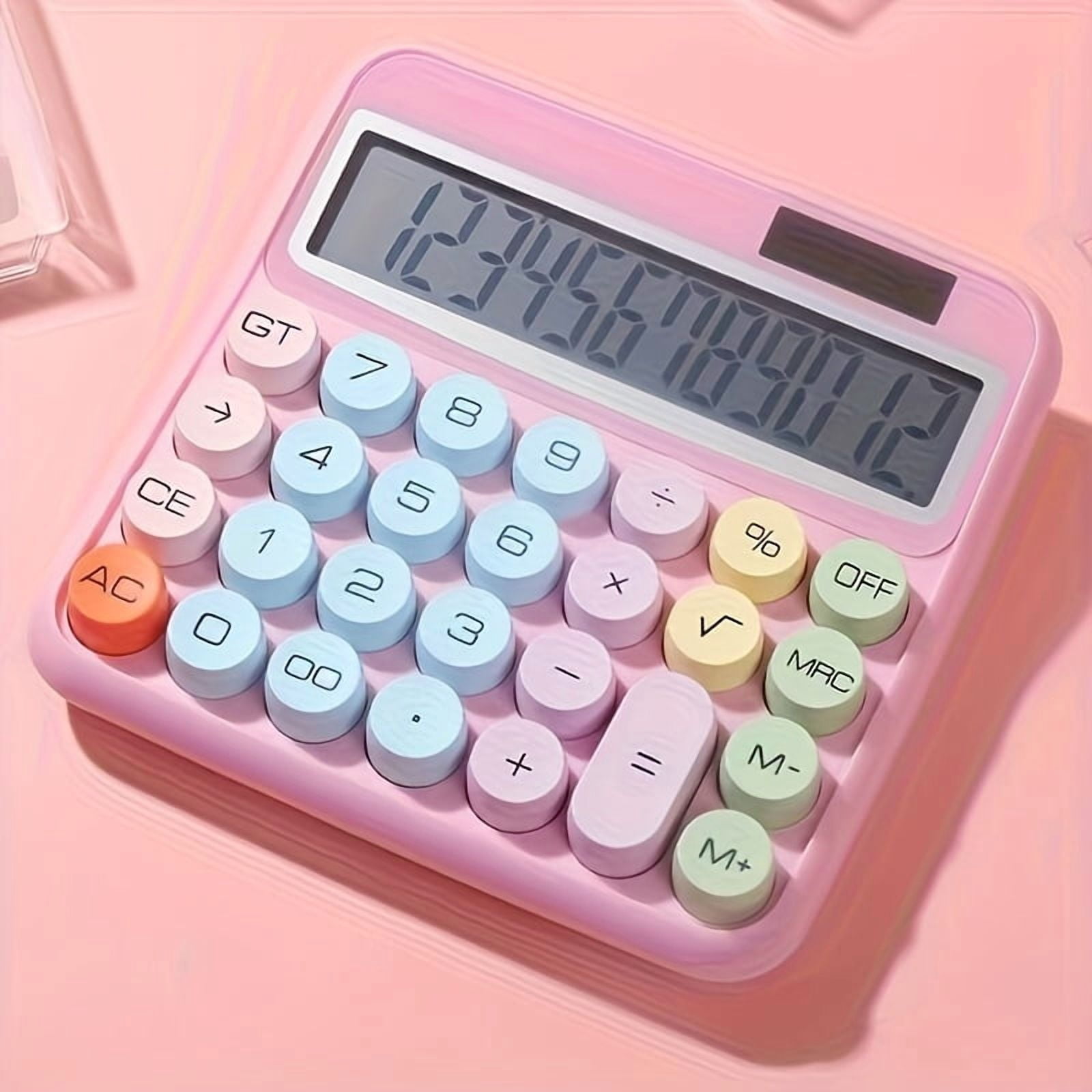 Exquisite High-end Portable High-precision 12-digit Desktop Calculator, With A Large Display And Large Buttons-Ideal Choice For Students And Offices. No Battery Required For Operation. Halloween Gift
