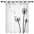 thumbnail image 1 of Exquisite Home Curtains Dandelion Plant Nature Living Room Bedroom Kitchen Translucent Polyester Decorative Curtains, 1 of 6