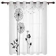 thumbnail image 1 of Exquisite Home Curtains Dandelion Plant Nature Living Room Bedroom Kitchen Translucent Polyester Decorative Curtains, 1 of 6