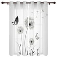 thumbnail image 1 of Exquisite Home Curtains Dandelion Plant Nature Living Room Bedroom Kitchen Translucent Polyester Decorative Curtains, 1 of 6