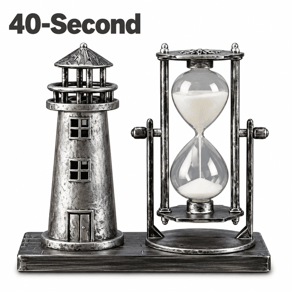 Gaoxin Resin Vintage Hourglass Sand Timer, 40-Second, Educational Level All Ages, for Tabletop, Centerpieces, Bedroom, Gift